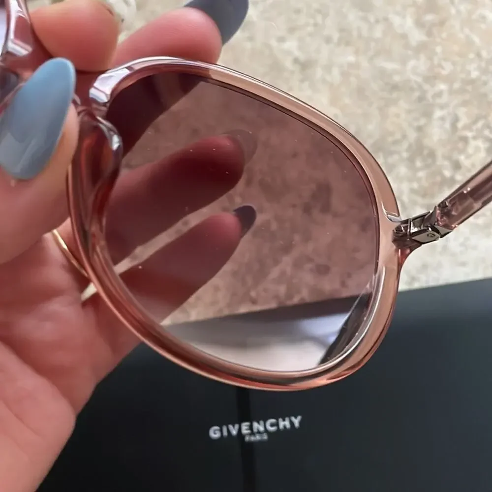 Givenchy Pink Gradient Oval Sunglasses